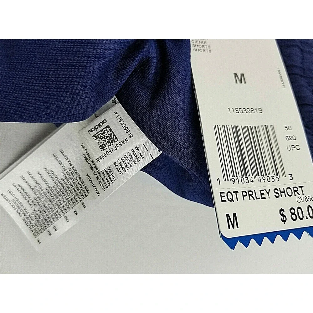 Adidas men shorts sweatshorts equipment adv/91-18 CV8565 blue M MSRP $80